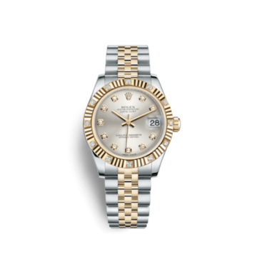 Rolex Datejust 31 Rolesor Yellow Fluted Diamond / Jubilee / Silver Diamond