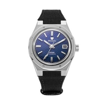 Nivada Grenchen F77 Date Stainless Steel / Blue / Velcro