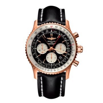 Breitling Navitimer Rattrapante Red Gold / Black / Calf / Pin
