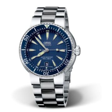 Oris Divers Date Stainless Steel / Blue / Bracelet