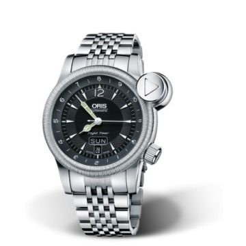 Oris Flight Timer² Day Date Stainless Steel / Black / Bracelet