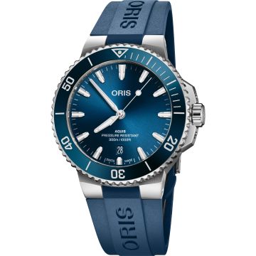 Oris Aquis Date 41.5 Stainless Steel / Blue / Rubber