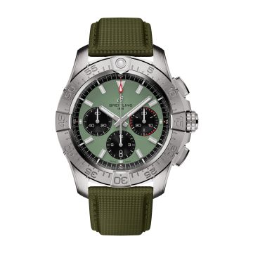 Breitling Avenger B01 Chronograph 44 Stainless Steel / Green / Strap