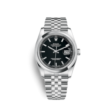 Rolex Datejust 36 Stainless Steel Domed / Jubilee / Black