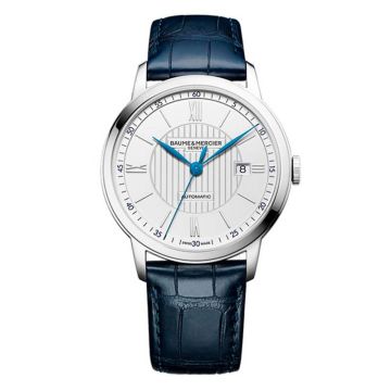 Baume & Mercier Classima Executives Automatic 42 Stainless Steel / Silver / Alligator