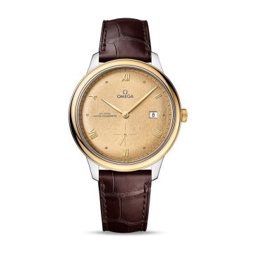 Omega De Ville Small Seconds Master Chronometer Stainless Steel - Yellow Gold / Champagne