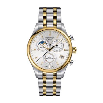 Certina DS-8 Chronograph Moon Phase Stainless Steel / Gold / Bracelet