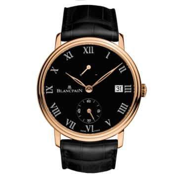Blancpain Villeret 8 Jours Manuelle Red Gold / Black Enamel