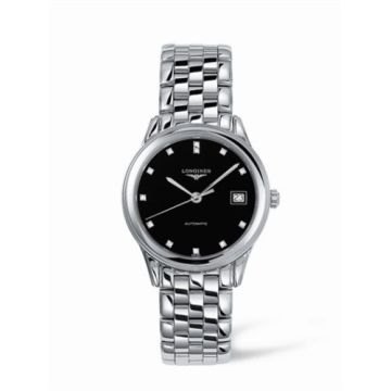 Longines Flagship 35.6 Automatic Stainless Steel Black Diamond