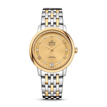 Omega De Ville Prestige Co-Axial 32.7 Stainless Steel / Yellow Gold / Vintage Champagne / Bracelet
