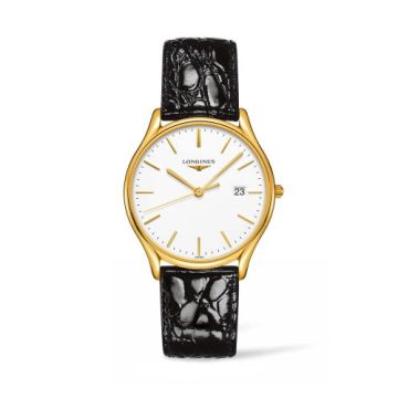 Longines Lyre Quartz 38.5mm PVD Gold / White