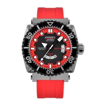 Formex Diver Quartz GMT Black - Red / Rubber