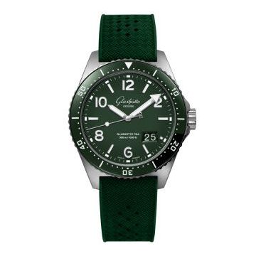 Glashütte Original SeaQ Panorama Date Stainless Steel / Green / Rubber - Pin