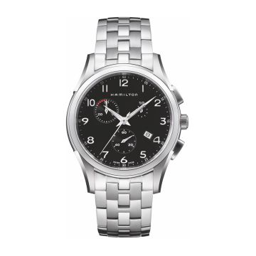 Hamilton Jazzmaster Thinline Chrono Quartz Stainless Steel / Black / Bracelet