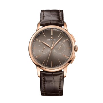 Zenith Elite Chronograph Classic Rose Gold / Grey / Alligator