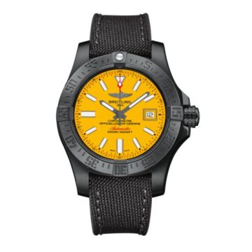 Breitling Avenger II Seawolf Black Steel / Cobra Yellow / Military / Limited Edition