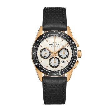 Hamilton Jazzmaster Performer Auto Chrono 42 Rose Gold / White