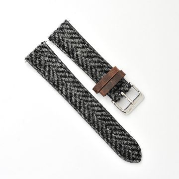 Harris Tweed® Herringbone Rolling Smoke Watch Strap - 22mm