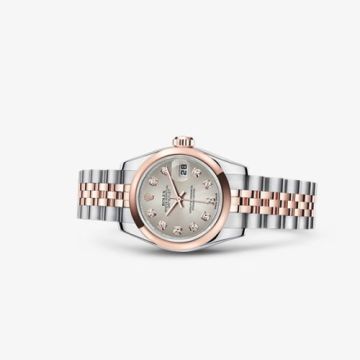 Rolex Lady-Datejust 26 Rolesor Everose Jubilee Silver Diamond