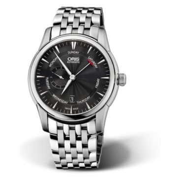 Oris Artelier Small Second Pointer Day 44 Stainless Steel / Black / Bracelet