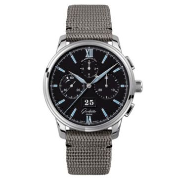 Glashütte Original Senator Chronograph Panorama Date Stainless Steel / Black / Fabric / Folding