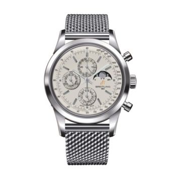 Breitling Transocean Chronograph 1461 Stainless Steel / Silver / Bracelet