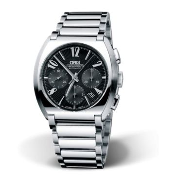 Oris Frank Sinatra Chronograph Stainless Steel / Black / Braclet