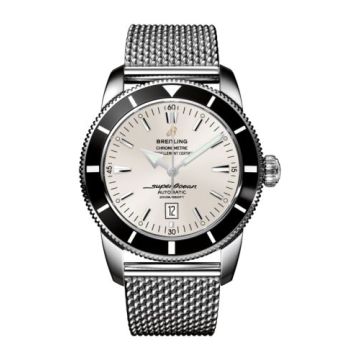 Breitling Superocean Heritage 46 Stainless Steel / Black / Stratus Silver / Milanese