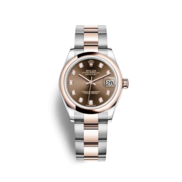 Rolex Datejust 31 Stainless Steel/ Rose Gold / Domed / Chocolate - Diamond / Oyster