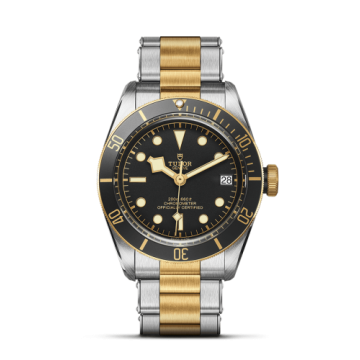 Tudor Heritage Black Bay Black S&G / Stainless Steel / Yellow Gold / Black / Bracelet