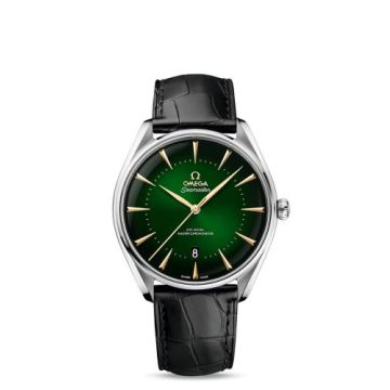 Omega Seamaster Master Co-Axial 39.5 Macau Edition Stainless Steel / Green / Alligator