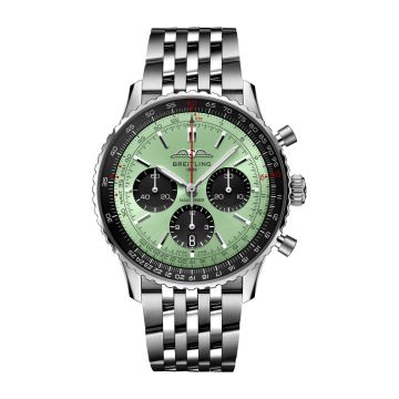 Breitling Navitimer  B01 Chronograph 43 Stainless Steel / Mint Green / Bracelet