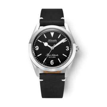 Nivada Grenchen Super Antarctic 3.6.9. Black - No Vintage Effect / Stainless Steel / Black - White