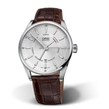 Oris Artix Pointer Day Date Stainless Steel / Silver