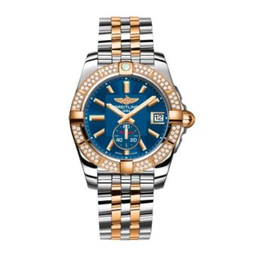 Breitling Galactic 36 Automatic Stainless Steel / Rose Gold / Diamond / Gun Blue / Bracelet