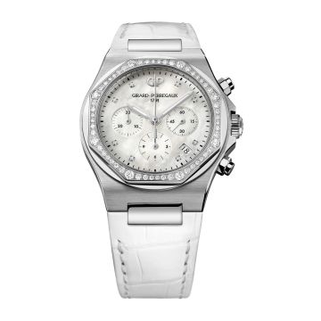 Girard-Perregaux Laureato 38 Chronograph Stainless Steel / Diamond / MOP / Alligator