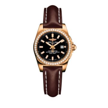 Breitling Galactic 29 Rose Gold / Diamond / Trophy Black / Calf