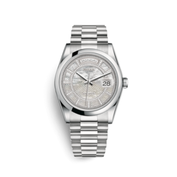 Rolex Day-Date 36 Platinum Domed / President / MOP Carousel