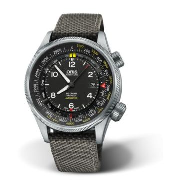 Oris Big Crown ProPilot Altimeter Meter / Grey Textile