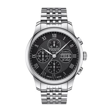 Tissot Le Locle 42.3 Valjoux Chronograph Stainless Steel / Black / Bracelet