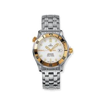 Omega Seamaster Diver 300M Quartz 36.25 Stainless Steel / Yellow Gold / White / Bracelet