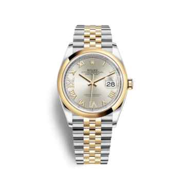 Rolex Datejust 36 Stainless Steel / Yellow Gold / Smooth / Silver Roman Diamond / Jubilee