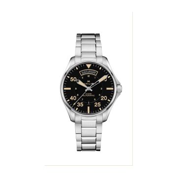Hamilton Khaki Pilot Day Date Stainless Steel / Black / Bracelet
