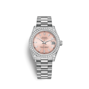 Rolex Datejust 31 White Gold Diamond / President / Pink