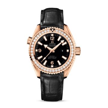 Omega Seamaster Planet Ocean 600M Co-Axial 37.5 Red Gold / Diamond / Alligator