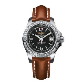 Breitling Colt Lady Diamond / Volcano Black / Calf / Pin