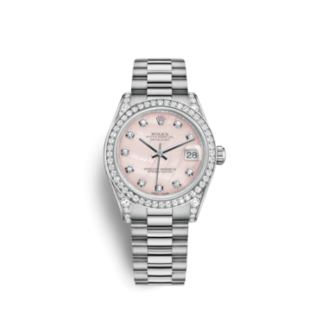 Rolex Datejust 31 White Gold Diamond / President / Pink MOP