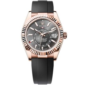 Rolex Sky-Dweller Everose / Slate / OysterFlex