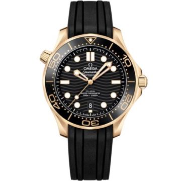 Omega Seamaster Diver 300M Master Co-Axial 42 Moonshine Gold / Black / Rubber