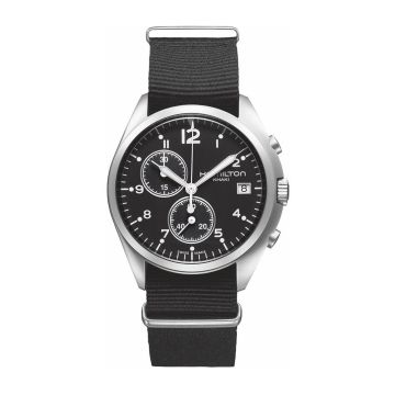 Hamilton Khaki Pilot Pioneer Chrono Quartz Black / NATO